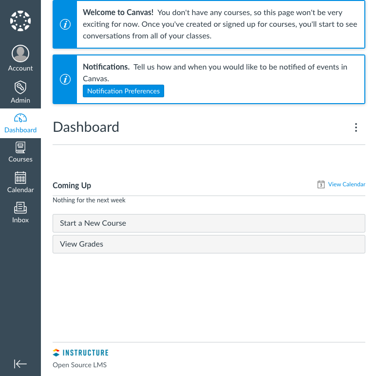 Canvas dashboard