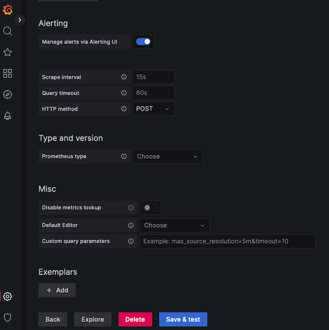 Save the Prometheus Data Source