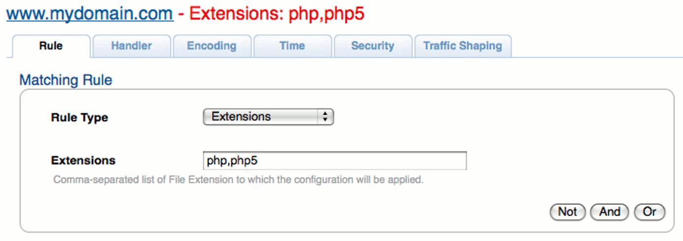 PHP extensions rule in Cherokee admin panel on Ubuntu 10.04 LTS